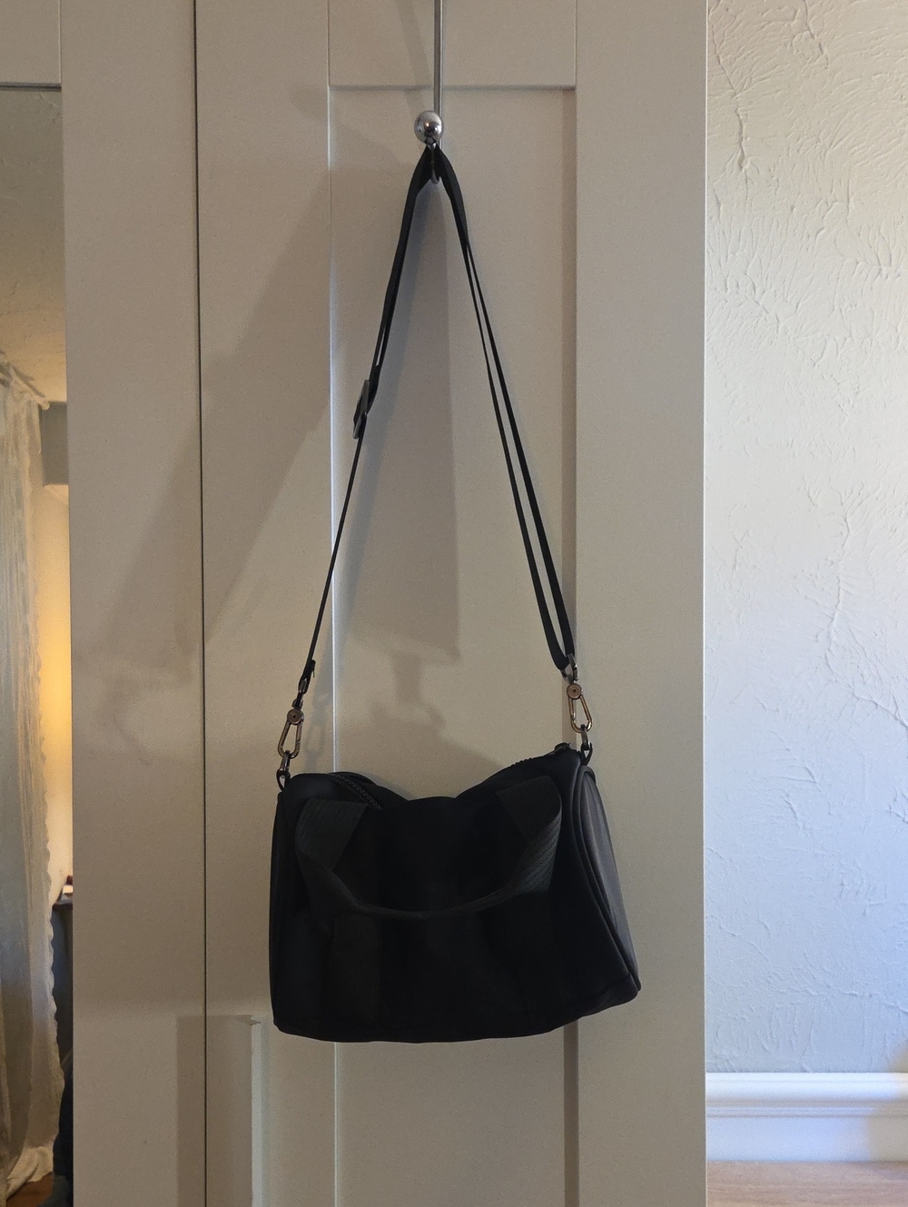 Black Women’s Mini Barrel Duffle Bag